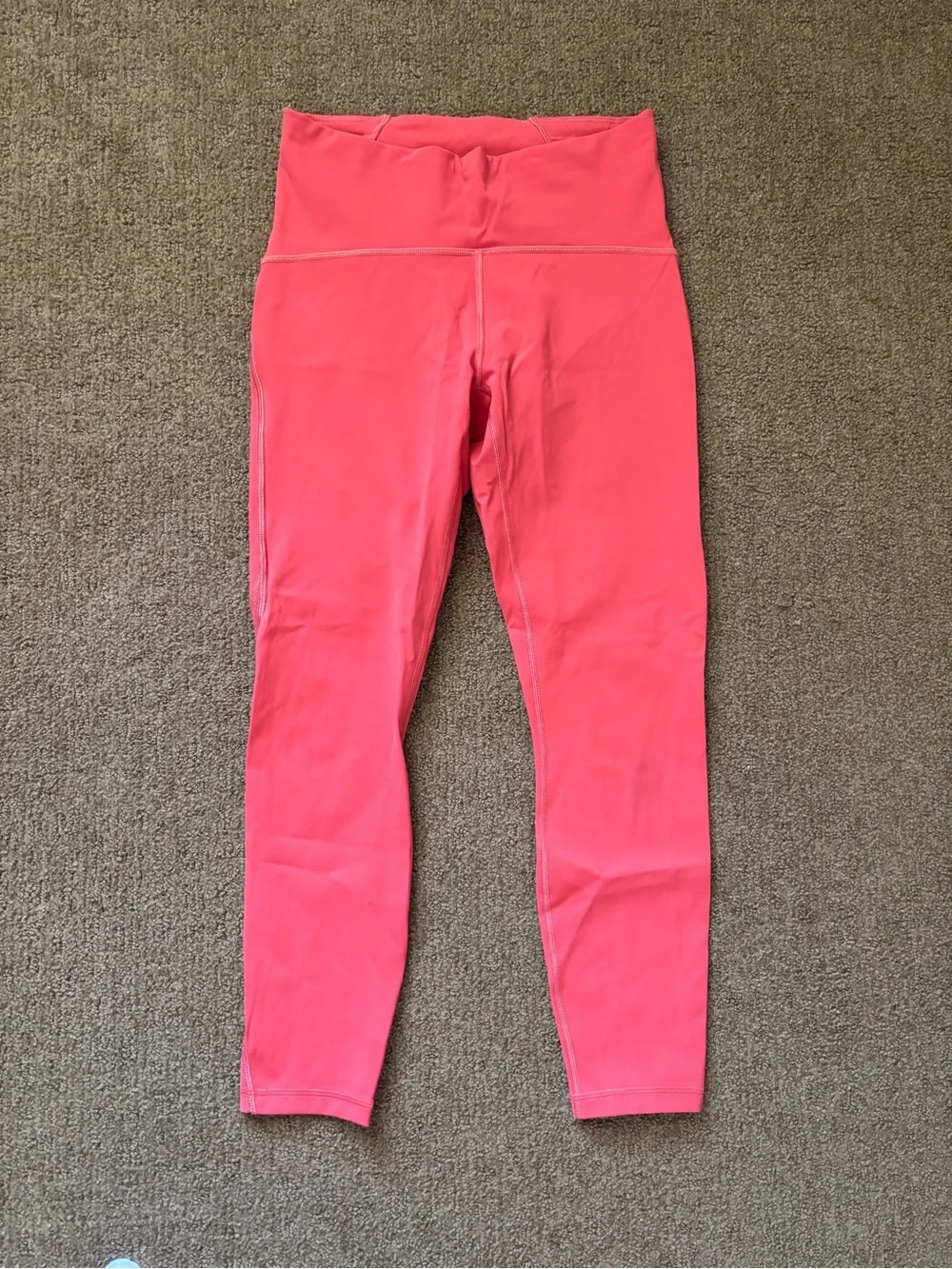 lululemon - all the right places cropped leggings in coral. Size 8.
